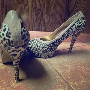 Leopard print high heels